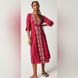 Free People Fable Maxi Dress Dolled Up Combo XL